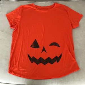 Maternity pumpkin shirt NWOT